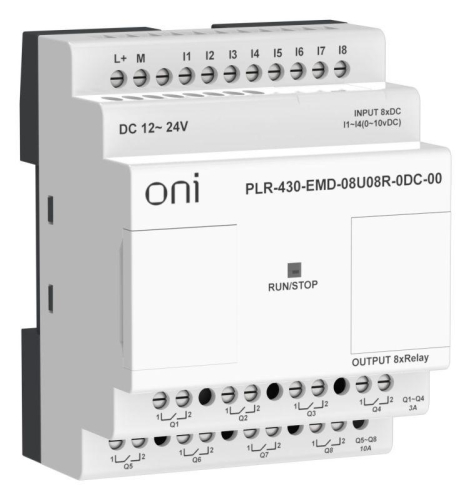 Модуль расширения входов выходов ПЛК 430 4 DI 4 UI (0-10В/DI) 8 RO 24В DC ONI PLR-430-EMD-08U08R-0DC-00 фото 4