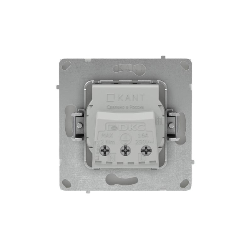 Розетка силовая KANT 2P+E защ. шторки бел. песок DKC 7010003 фото 3
