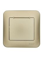 Розетка 1-м СП ASTI 16А IP20 с заземл. с крышкой термопласт в сборе золото. LEZARD 7081-3636-123В