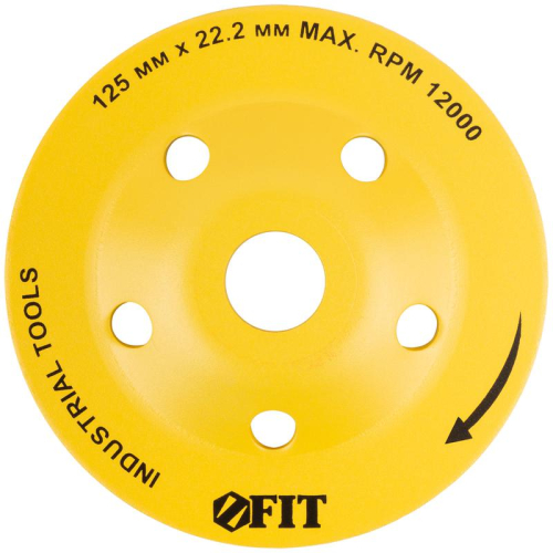 Диск алмазный шлифовальный посадочный d22.2мм два ряда сегментов 125мм FIT 39522 фото 5
