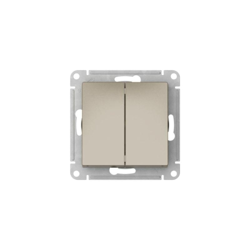 Переключатель 2-кл. AtlasDesign (сх. 6/2) 10AX быстрозажим. клем. механизм шампань SE ATN000565S фото 4