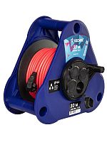 Удлинитель на треугольной катушке 4х30м 16А 3500Вт IP44 ПВС 2х2.5 УКП КОСМОС YKTKsm30m-4g(2.5)IP