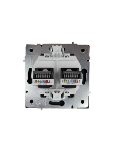 Розетка компьютерная 2-мест. СП ZIMA IP20 черн. бархат LEZARD 704-4288-141 фото 6