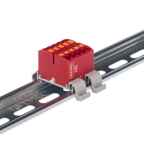 Блок распределительный зажим push-in 10 точек подключения 25кв.мм красн. DKC DTP1-010-04SPUR фото 3