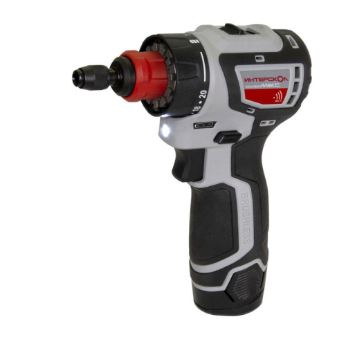 Дрель-шуруповерт аккумуляторная бесщеточн. ДА-10/12В 36 КомбиМАКС (Li-ion сумка 2 аккум. 2А.ч 4 насадки) ИНТЕРСКОЛ 687.2.2.78 фото 3