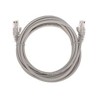 Патч-корд U/UTP CAT 5e RJ45-RJ45 26AWG LSZH сер. 3м Rexant 02-0100-3