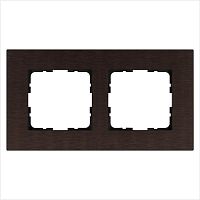 Рамка 2-м G-Metal метал. алюм. корич. Brown Jasmart G1002AZ