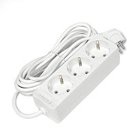 Удлинитель 3х5м с заземл. 10А IP20 2.2кВт ПВС 3х0.75 бел. DOMTOK 2376