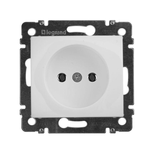Розетка 1-м СП Valena 16А IP21 без заземл. на винтах механизм бел. IEK 774416 фото 3