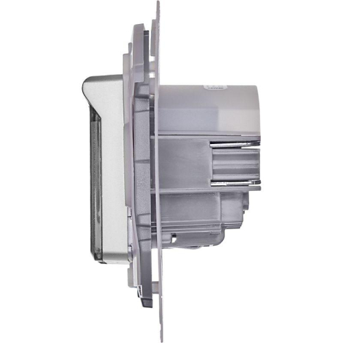Розетка 1-м СП Inspiria 16А IP44 250В 2P+E защ. шторки с крышкой немецк. стандарт механизм алюм. IEK 673742 фото 6