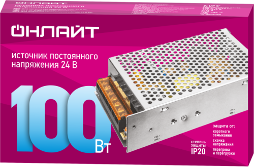Драйвер для светодиодной ленты 90 641 OD-P100-IP20-24V ОНЛАЙТ 90641 фото 2