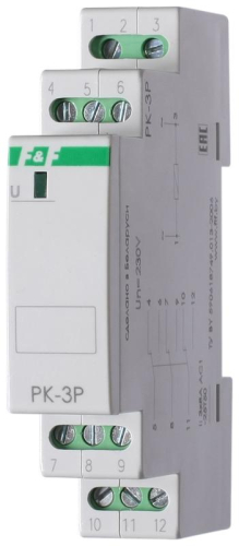 Реле промежуточное PK-3P 230В 50Гц 3х8А 3перекл. IP20 монтаж на DIN-рейке 35мм F&F EA06.001.023 Реле промежуточное PK-3P 230В 50Гц 3х8А 3перекл. IP20 монтаж на DIN-рейке 35мм F&F EA06.001.023