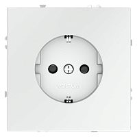 Розетка 1-м СП S70 16А с заземл. защ. шторки механизм бел. матов. Voltum VLS040202