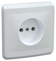Розетка 1-м СП Вега РС10-2-ВБ 10А IP20 без заземл. без защ. шторок бел. GENERICA ERV10-K01-10-DM