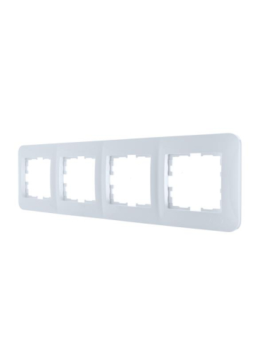 Рамка 4-м ASTI горизонт. бел. LEZARD 7081-0200-149 фото 3