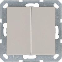 Кнопка 2-кл. 10А IP20 с переключающим контактом механизм тауп Jasmart G3020T