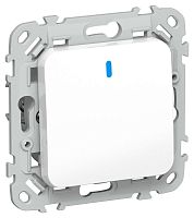 Выключатель проходной 1-кл. СП FLITE ВС61-1-1-ФлБ 10А с индикацией механизм бел. IEK FI-V12-1-10-1-K01