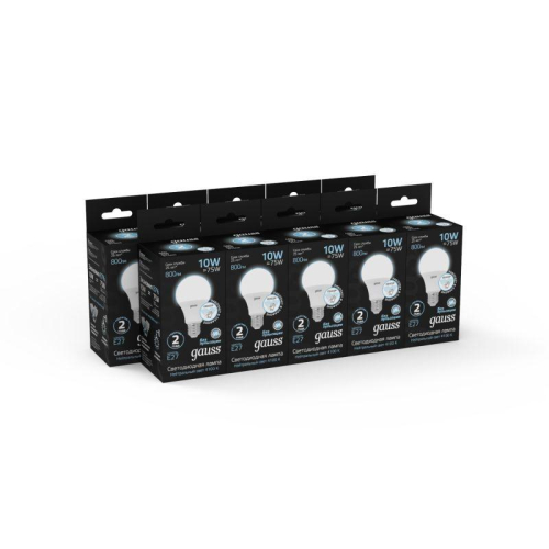 Лампа светодиодная Black 10Вт A60 грушевидная 4100К нейтр. бел. E27 800лм с датчиком движения GAUSS 102502210-M фото 3 Лампа светодиодная Black 10Вт A60 грушевидная 4100К нейтр. бел. E27 800лм с датчиком движения GAUSS 102502210-M фото 3