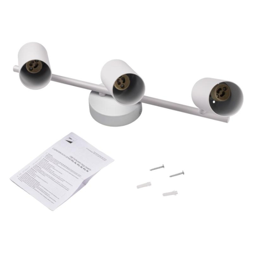 Светильник PCL-0403 3xGU10 IP20 230В WH настен./потолочн. декор. под лампу JazzWay 5066663 фото 11 Светильник PCL-0403 3xGU10 IP20 230В WH настен./потолочн. декор. под лампу JazzWay 5066663 фото 11