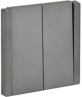 Выключатель 2-кл. СП FORTE&PIANO 10А FP505 сталь IEK FP-V20-0-10-1-K46