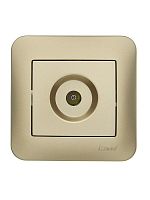 Розетка телевизионная оконечная TV СП ASTI IP20 в сборе золото. LEZARD 7081-3636-130