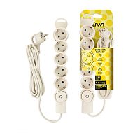 Фильтр сетевой 5х3м с/з с выкл 2кВт 10А/2 сл. кость Duwi 32572 7