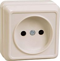 Розетка 1-м ОП Октава 10А IP20 без заземл. крем. GENERICA ERO10-K33-10-DC