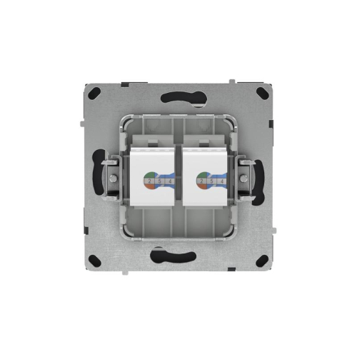 Розетка компьютерная 2-м KANT RJ45 кат.6A без шторки черн. уголь DKC 7012674 фото 3 Розетка компьютерная 2-м KANT RJ45 кат.6A без шторки черн. уголь DKC 7012674 фото 3
