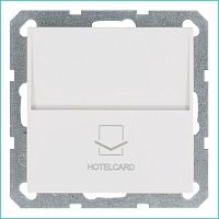 Выключатель карточный 10А IP20 отельный механизм бел. глянцевый Jasmart G6209W