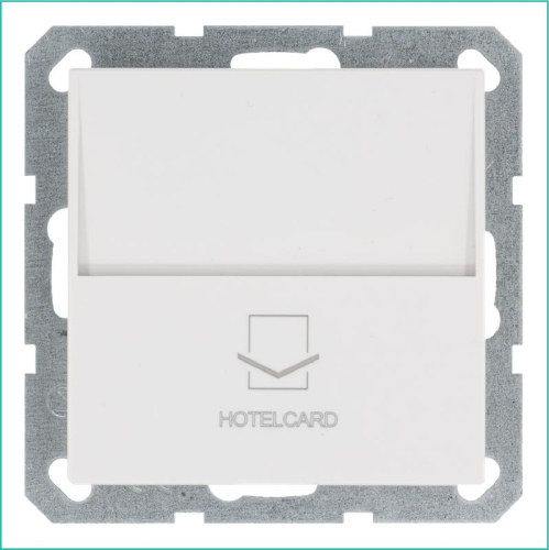 Выключатель карточный 10А IP20 отельный механизм бел. глянцевый Jasmart G6209W