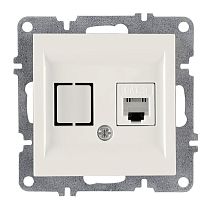 Розетка телефонная 1вых. СП 1мод. LAVIN/KAREN RJ45 кат.3 механизм бел. ARVIA 50 01 1000 221
