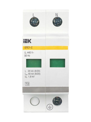 Ограничитель перенапряжения ОПС1-C 2P KARAT IEK MOP20-2-C фото 4