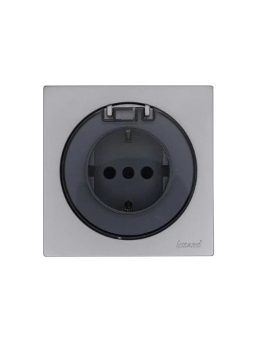 Розетка 1-м СП OSEN IP44 с заземл. с крышкой ПБТ механизм сер. матов. LEZARD 743-7488-123BIPCH фото 4 Розетка 1-м СП OSEN IP44 с заземл. с крышкой ПБТ механизм сер. матов. LEZARD 743-7488-123BIPCH фото 4