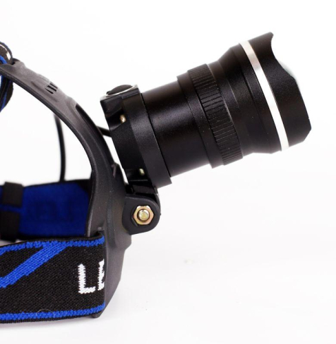 Фонарь аккумуляторный налобный LED5337 3.7В 1LED 5Вт фокус 2 ак. 3 режима USB бокс черн. Ultraflash 15016 фото 5