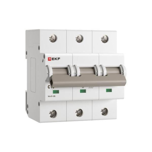 Выключатель автоматический 3п C 16А 15кА ВА 47-125 PROxima EKF mcb47125-3-16C фото 2