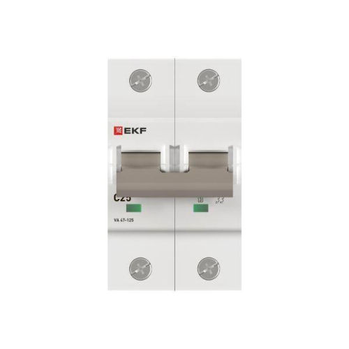 Выключатель автоматический 2п C 25А 15кА ВА 47-125 PROxima EKF mcb47125-2-25C фото 3