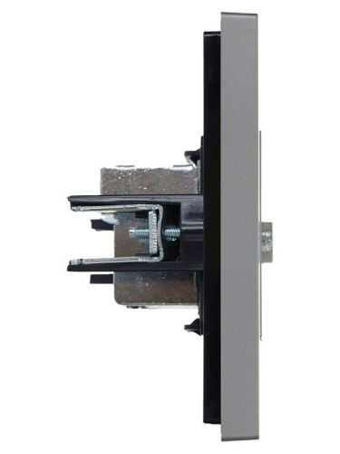 Розетка TV проходная FORTE&PIANO FP529 сталь IEK FP-A10-P-K46 фото 4