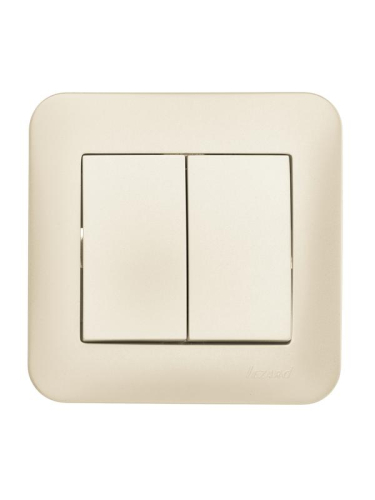 Выключатель 2-кл. 1п СП ASTI 10А IP20 в сборе жемчуж./бел. перламутр. LEZARD 7081-3030-101 Выключатель 2-кл. 1п СП ASTI 10А IP20 в сборе жемчуж./бел. перламутр. LEZARD 7081-3030-101