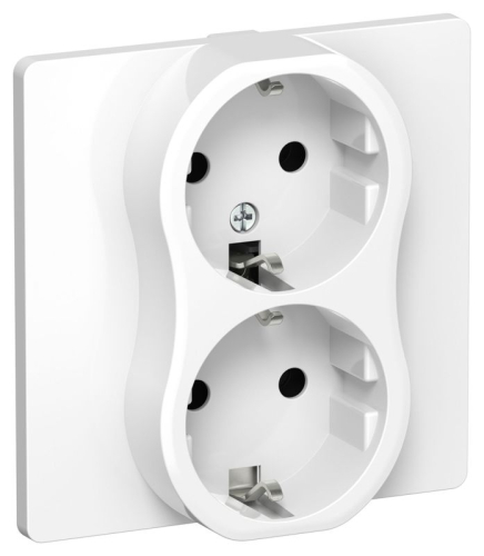 Розетка 2-м СП FLITE РС12-0-К-ФлБ 16А с заземл. без защ. шторок в сборе механизм бел. IEK FI-R21C-16-K01 Розетка 2-м СП FLITE РС12-0-К-ФлБ 16А с заземл. без защ. шторок в сборе механизм бел. IEK FI-R21C-16-K01