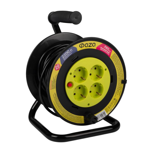 Удлинитель на катушке 4х20м с с заземл. CRG-04-2000 ФАZА 5063785 фото 12