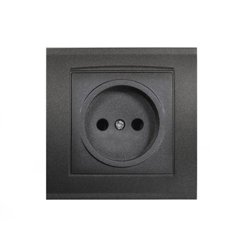 Розетка 1-м СП Бриллиант 16А IP20 без заземл. в сборе графит Universal 7947588-Gr Розетка 1-м СП Бриллиант 16А IP20 без заземл. в сборе графит Universal 7947588-Gr