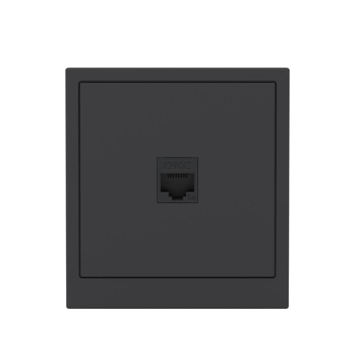 Розетка компьютерная 1-м KANT RJ45 кат.5E без шторки черн. уголь DKC 7012663 фото 5 Розетка компьютерная 1-м KANT RJ45 кат.5E без шторки черн. уголь DKC 7012663 фото 5