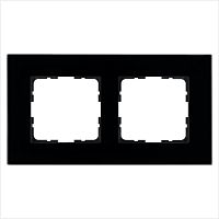 Рамка 2-м G-Glass стекло черн. Black Glass Jasmart G1002GB