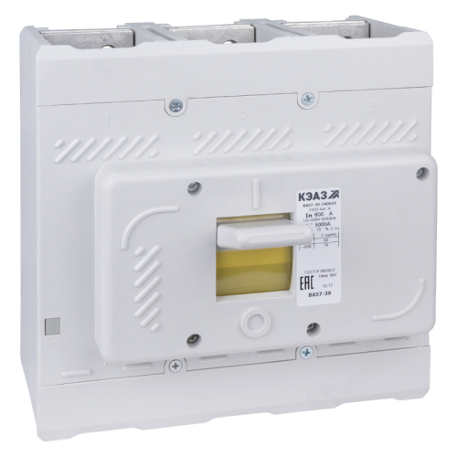 Выключатель автоматический 3п 500А 5000Im 40кА ВА57-39-340010 УХЛ3 690В AC КЭАЗ 109885 Выключатель автоматический 3п 500А 5000Im 40кА ВА57-39-340010 УХЛ3 690В AC КЭАЗ 109885