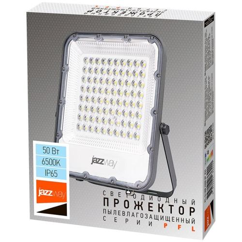 Прожектор светодиодный PFL-S4 50Вт 6500К IP65 80град. ДО с линзовым модулем Pro+ JazzWay 5036420 фото 6