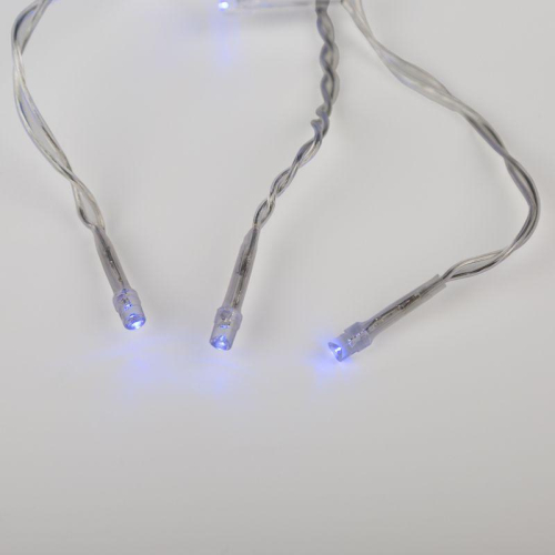 Гирлянда светодиодная "Светодиодный Дождь" 1.5х1м 96LED син. 8Вт 230В IP20 свечение с динамикой с контроллером провод прозр. Neon-Night 235-023 фото 5