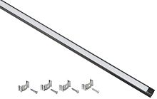 Профиль для LED ленты 1607 прямоугольный компл. аксессуров алюм. опал черн. (дл.2м) IEK LSADD1607-SET1-2-N1-1-K02