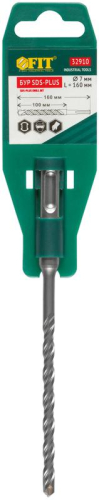 Бур по бетону SDS PLUS с двойн. резьбой 7х160мм FIT 32910 фото 3