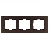 Рамка 3-м G-Metal метал. алюм. корич. Brown Jasmart G1003AZ