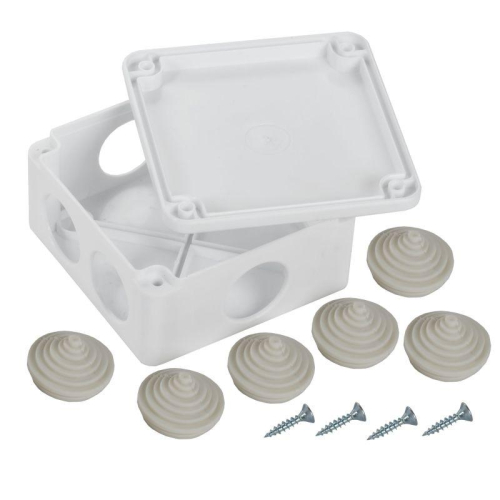 Коробка распаячная ОП КМ 100х100х45 IP44 6 вводов бел. IEK UKO11-100-100-045-K01-44 фото 2 Коробка распаячная ОП КМ 100х100х45 IP44 6 вводов бел. IEK UKO11-100-100-045-K01-44 фото 2